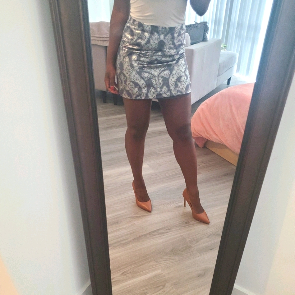 H&M Metallic Skirt